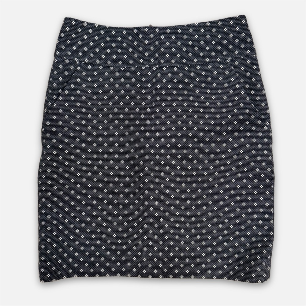 Ann Taylor Patterned Classic Pencil Skirt Women's 0 Printed Lined Business Knit